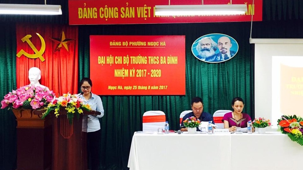 Đại hội Chi bộ trường THCS Ba Đình nhiệm kỳ 2017 - 2020