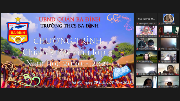 “Giãn cách nhưng không cách xa”-  thầy và trò trường THCS Ba Đình tổ chức chương trình chia tay học sinh lớp 9 năm học 2020 – 2021