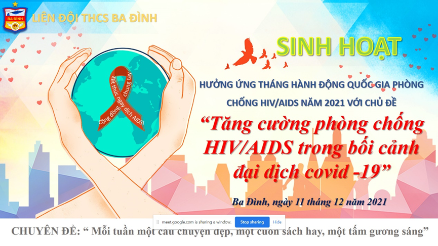 Trường THCS Ba Đình hưởng ứng “Tháng hành động quốc gia phòng, chống HIV/AIDS năm 2021”