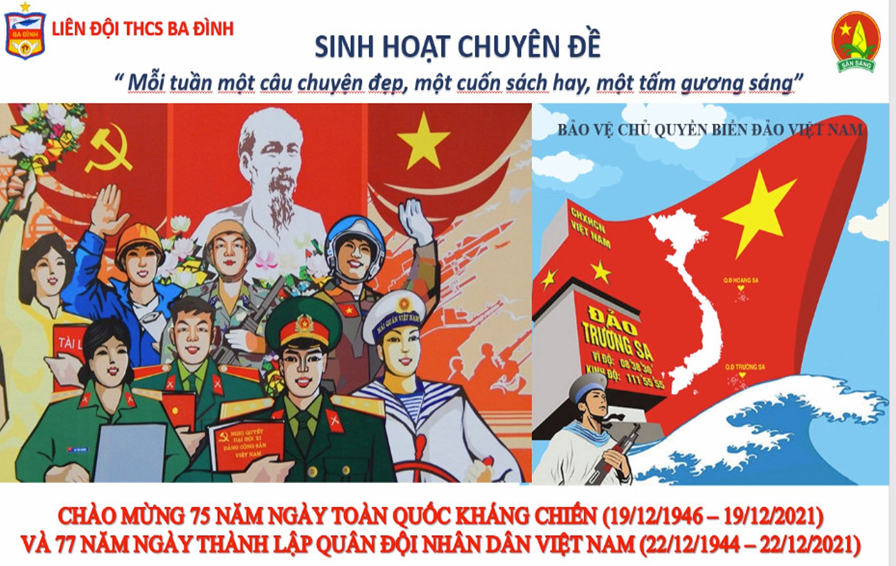 Trường THCS Ba Đình tổ chức sinh hoạt theo chủ đề “Kỉ niệm 75 năm ngày Toàn quốc kháng chiến và 77 năm ngày thành lập Quân đội nhân dân Việt Nam”