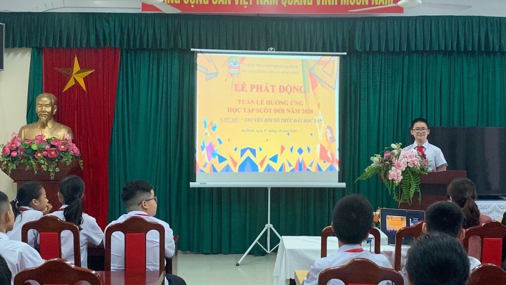 "Tuần lễ học tập suốt đời" năm 2020 với chủ đề "Chuyển đổi số thúc đẩy học tập suốt đời" tại trường THCS Ba Đình