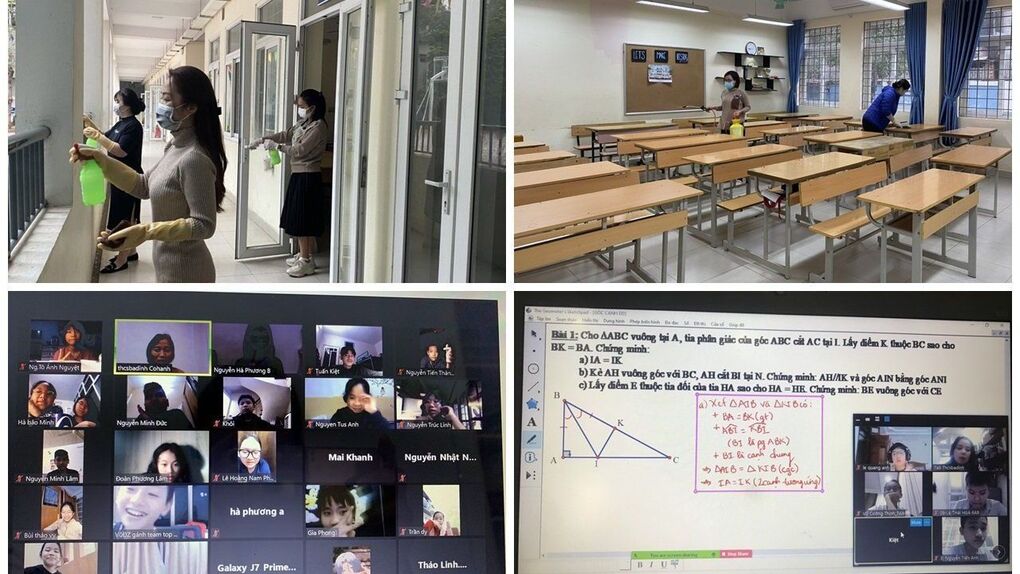 Trường THCS Ba Đình vừa phòng chống dịch Covid -19 vừa dạy học trực tuyến theo hướng dẫn của Sở GD&amp;ĐT Hà Nội, Phòng GD&amp;ĐT quận Ba Đình