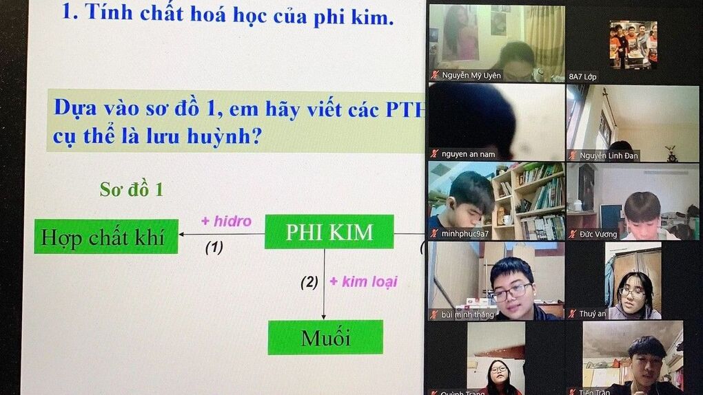 Thầy và trò trường THCS Ba Đình tiếp tục dạy và học online trong thời gian tạm dừng đến trường nhằm phòng chống dịch bệnh Covid-19 sau kỳ nghỉ Tết Nguyên đán