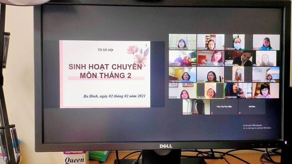 Giáo viên Tổ Xã hội trường THCS Ba Đình tích cực triển khai hoạt động chuyên môn trong thời gian học sinh tạm dừng đến trường phòng, chống dịch bệnh Covid-19