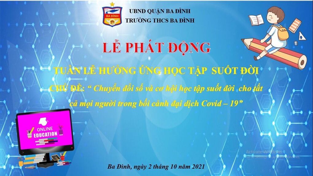 Trường THCS Ba Đình phát động “Tuần lễ hưởng ứng học tập suốt đời” năm 2021
