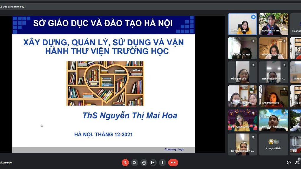 Trường THCS Ba Đình tham dự tập huấn chuyên đề về công tác thư viện do Phòng GDĐT quận Ba Đình tổ chức