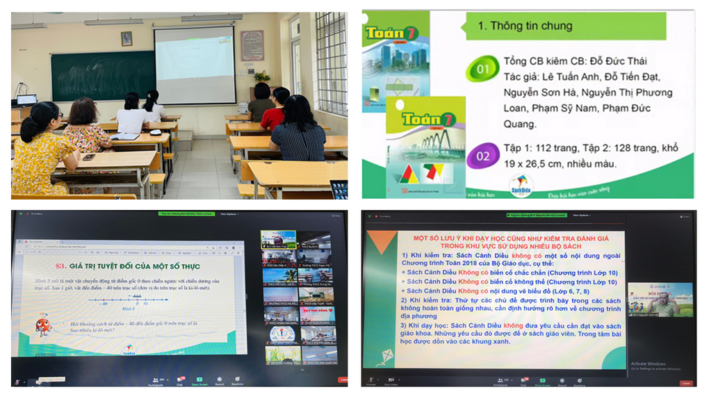 Giáo viên trường THCS Ba Đình tham gia Hội nghị trực tuyến giới thiệu Sách giáo khoa Toán 7 Cánh Diều
