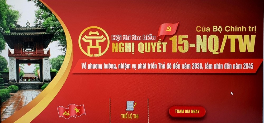 Hội thi tìm hiểu Nghị quyết 15-NQ/TW của Bộ Chính trị
