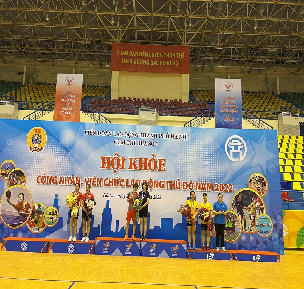 Giáo viên trường THCS Ba Đình tiếp tục giành huy chương trong Hội khoẻ công nhân, viên chức lao động thủ đô năm 2022