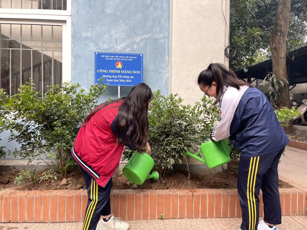 Tết trồng cây - Tô thêm sắc xuân cho mái trường thân yêu