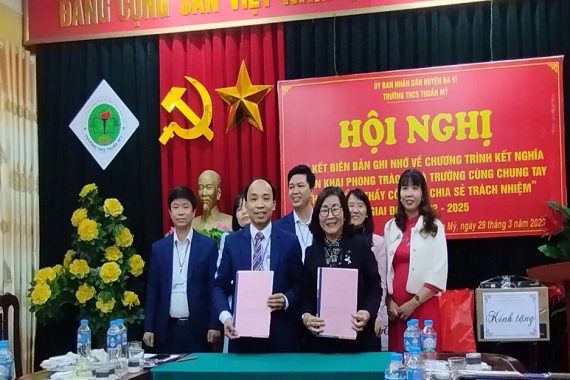 THCS Ba Đình và THCS Thuần Mỹ giao lưu, chia sẻ, hợp tác và cùng phát triển