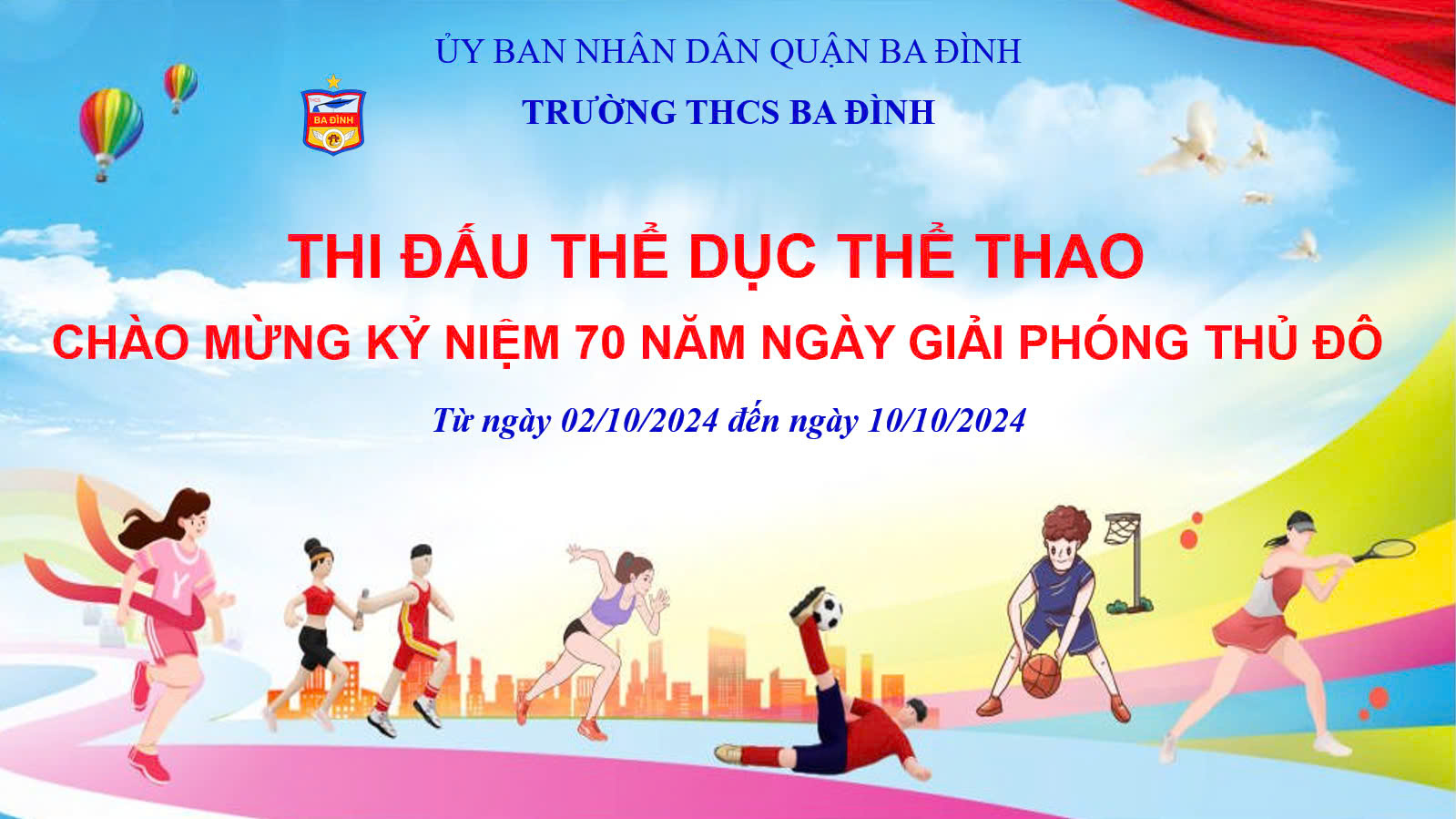 Thi đấu thể thao chào mừng ngày Giải phóng thủ đô 10/10