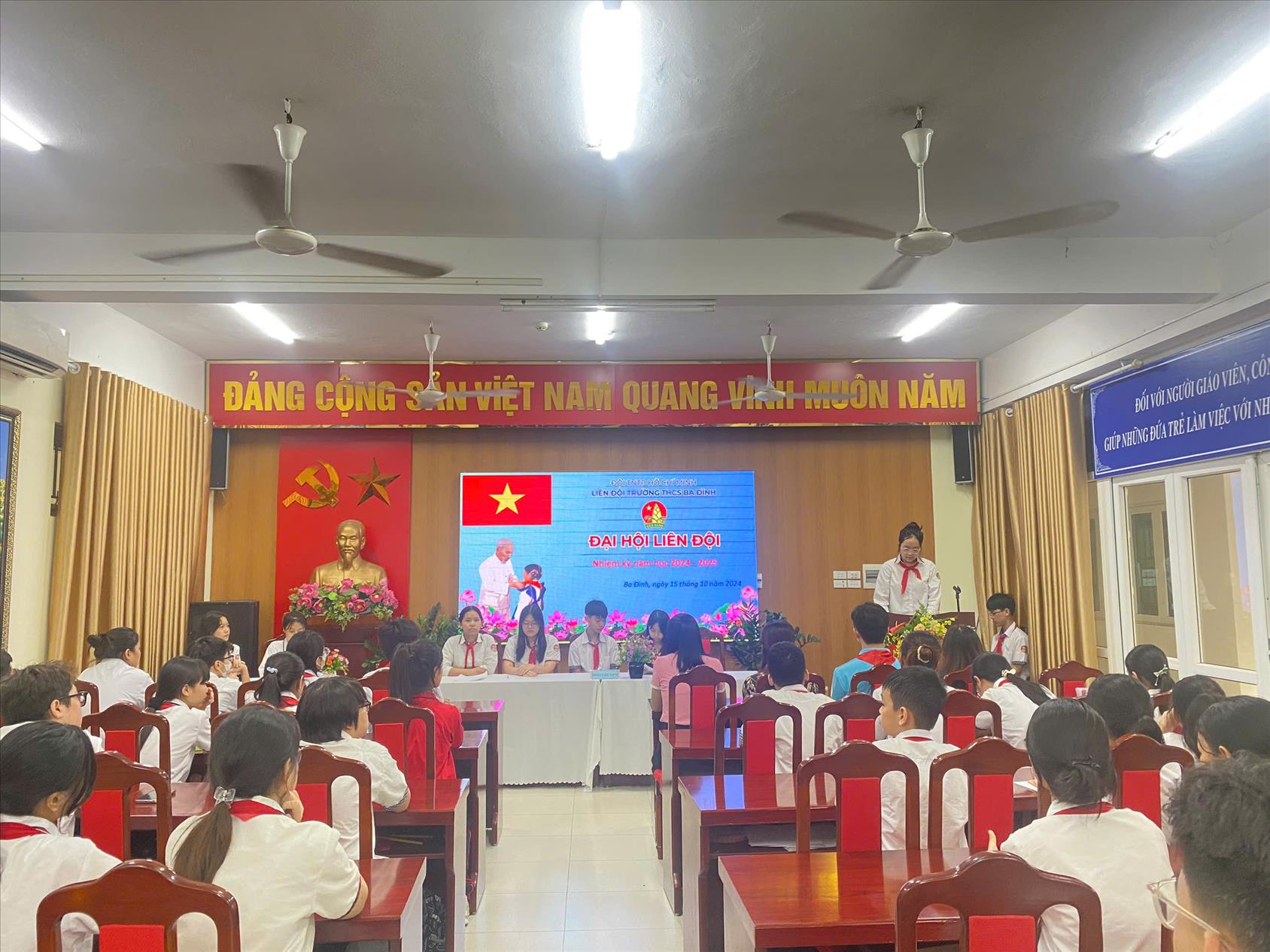 Đại hội Liên đội Trường THCS Ba Đình nhiệm kỳ năm học 2024 - 2025