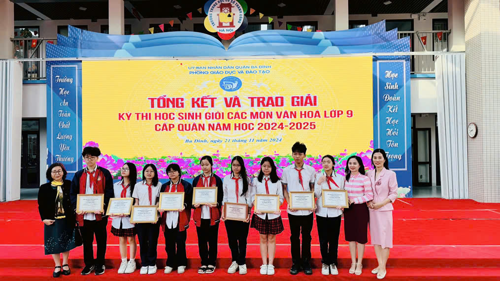 Những con số ấn tượng của THCS Ba Đình trong Kỳ thi học sinh giỏi cấp Quận năm học 2024 - 2025