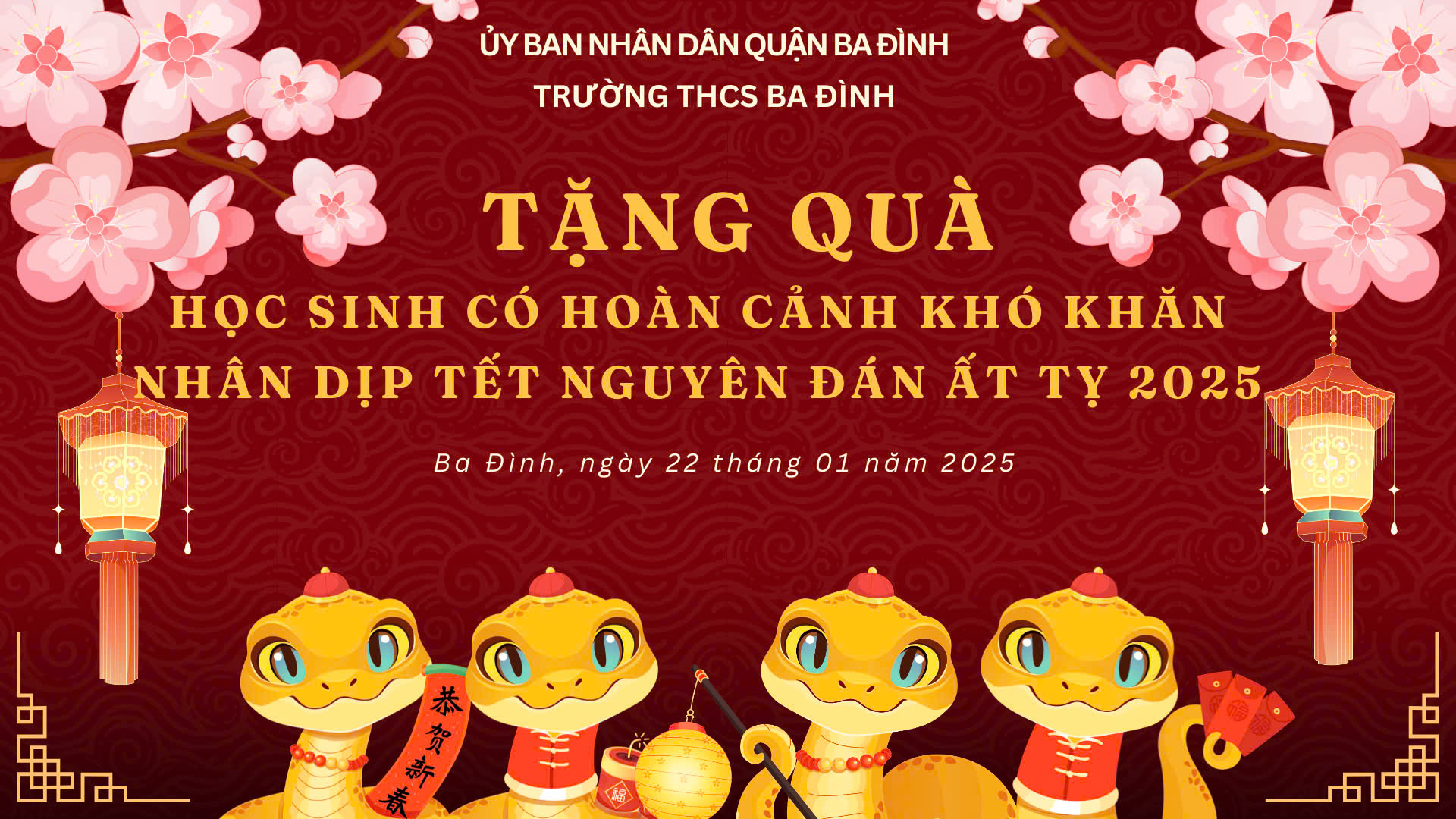 Xuân ấm áp - Tết sẻ chia cùng với thầy và trò trường THCS Ba Đình