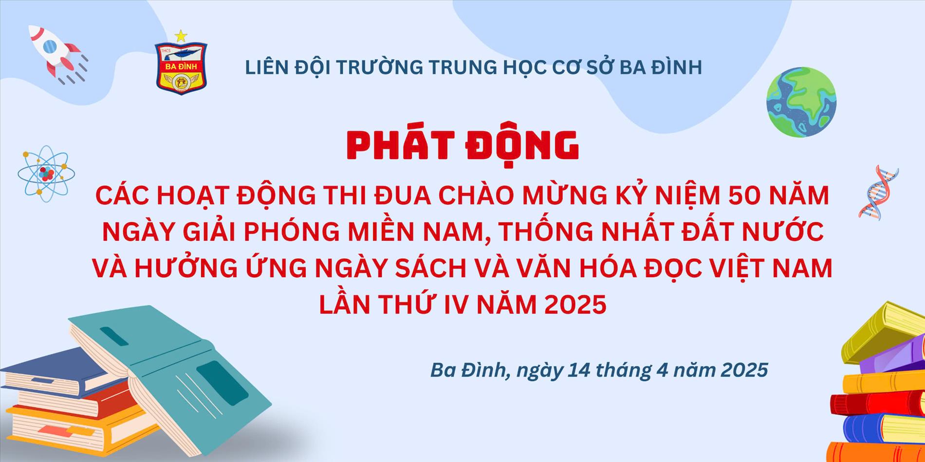 Phát động phong trào thi đua chào mừng kỷ niệm 50 năm Ngày Giải phóng Miền Nam, thống nhất đất nước (30/4/1975 – 30/4/2025) và Hưởng ứng Ngày sách và Văn hóa đọc Việt Nam lần thứ IV năm 2025