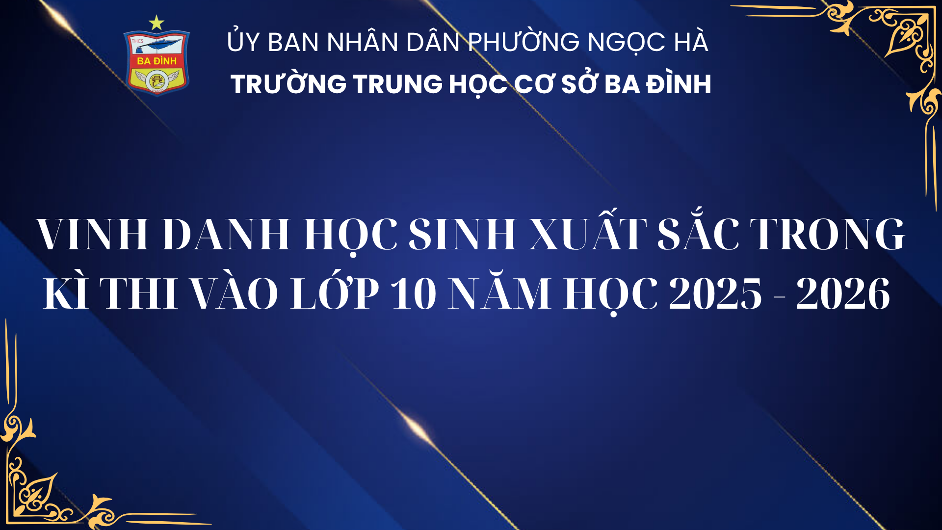Những bông hoa ngát hương của trường THCS Ba Đình nở rộ trong kỳ thi vào 10