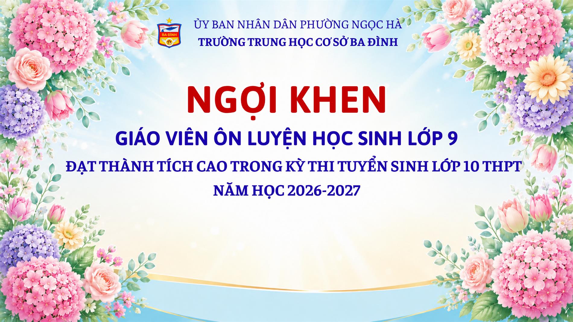 Dấu ấn người thầy trong mùa thi rực rỡ của học sinh THCS Ba Đình