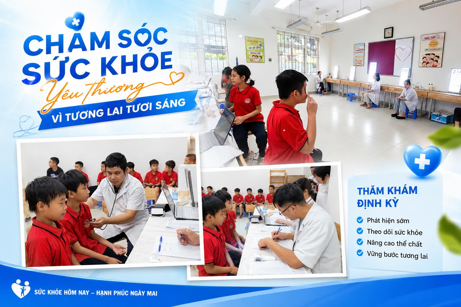 Hơn 1.400 học sinh Trường THCS Ngọc Hà tại trụ sở chính được khám sức khỏe miễn phí trước thềm năm học mới