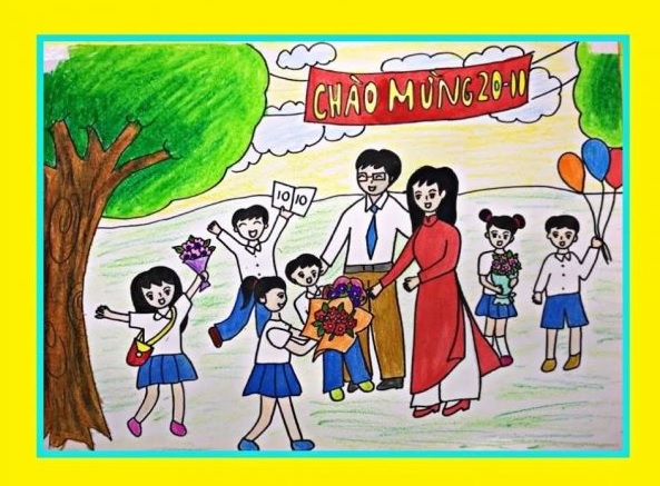 Cách vẽ tranh 20/11