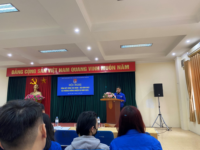 Ảnh có chứa văn bản, người, trần, trong nhàMô tả được tạo tự động