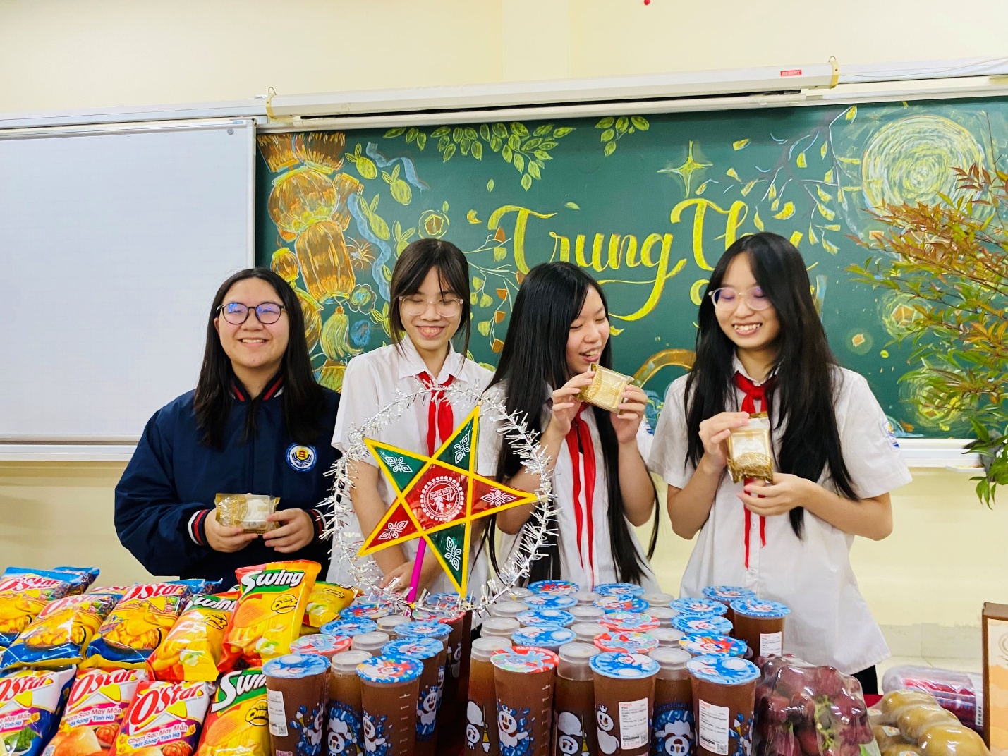 A group of women standing next to a table with drinks

AI-generated content may be incorrect.